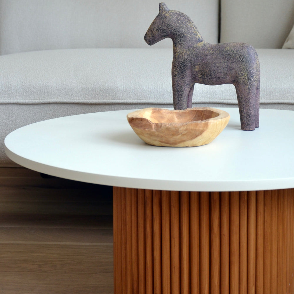 
                  
                    low two-colored round fluted coffee table  Ø 70 cm
                  
                